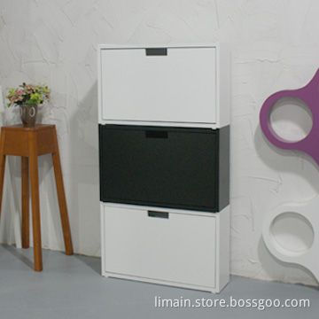 Shoe Cabinet, Made of PB with Melamine, Sized 66 x 24 x 116cm